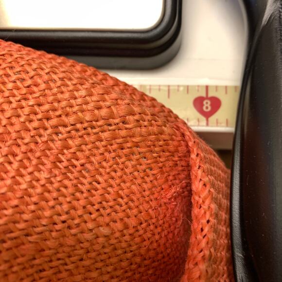 Vintage Burnt Orange Woven Cloche Bucket Hat Womens Unbranded Structured - Picture 6 of 6